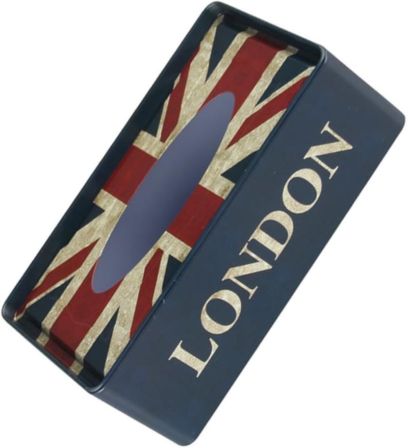 غطاية علبة المناديل الحديدية العتيقة حامل مناديل إبداعي زينة سطح المكتب ديكور المنزل - Image 1